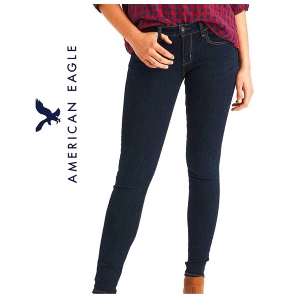 AE Super Stretch x4 Jegging Jeans Dark Wash 0S or 0 Short - Picture 12 of 12